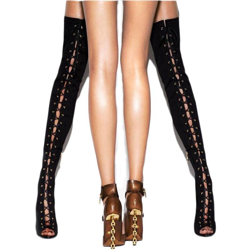Fashionsarah.com Open Over the knee Boots