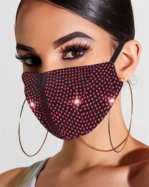 Elastic Rhinestone Face Mask | Fashionsarah.com