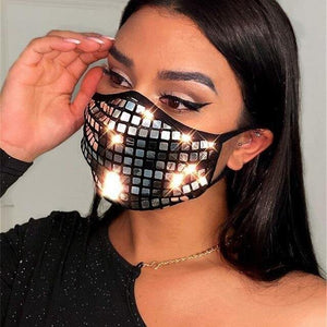 Sequin Decoration Face Mask - Fashionsarah.com