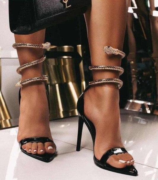 Metal Snake Stilettos | Fashionsarah.com