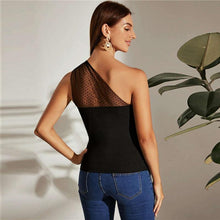 Load image into Gallery viewer, One Shoulder Dot Top - Fashionsarah.com