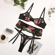 Load image into Gallery viewer, Floral Embroidery 3 Pcs Set - Fashionsarah.com