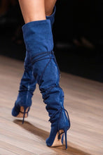 Load image into Gallery viewer, Denim Cowboy Boots - Fashionsarah.com
