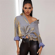 Load image into Gallery viewer, Metallic Glamorous Blouses - Fashionsarah.com