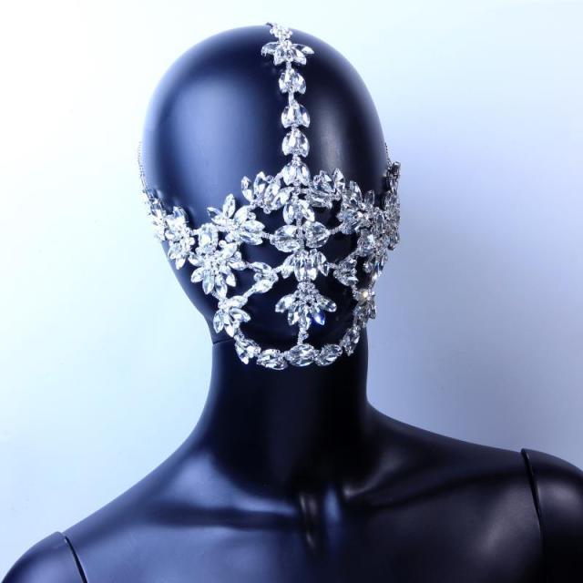 Fashionsarah.com Luxury Rhinestone Face Jewelry