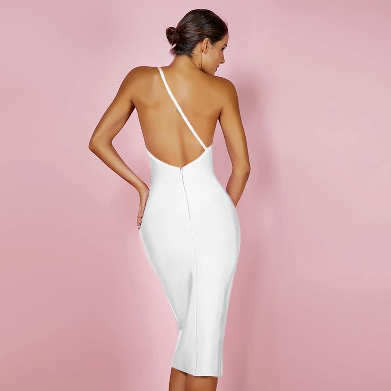 Fashionsarah.com One Shoulder Backless Dress