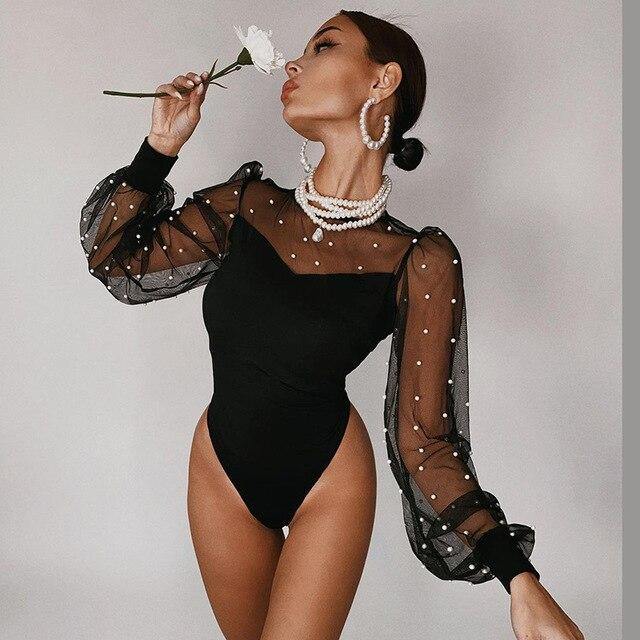 Elegant Pearl Bodysuit | Fashionsarah.com