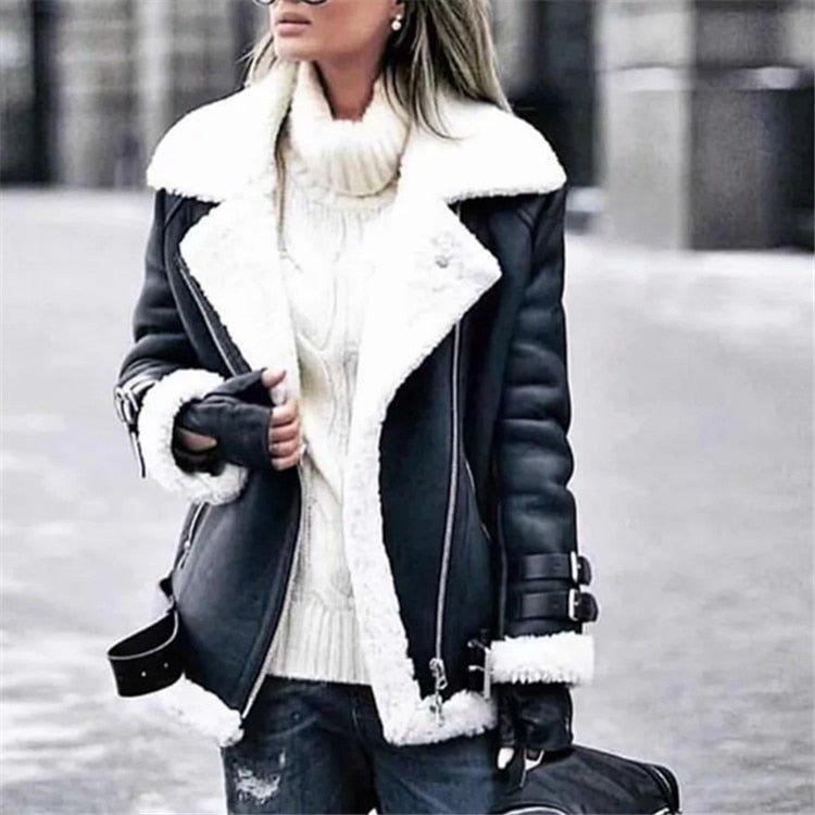 Fashionsarah.com Winter Thicken Leather Jackets