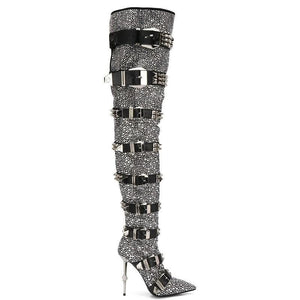 Rhinestone Runway Boots - Fashionsarah.com