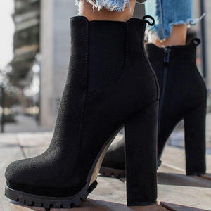 Winter Platform Ankle Boots - Fashionsarah.com