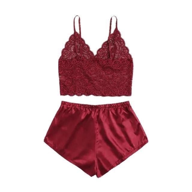 Wine Red Pajama Set | Fashionsarah.com