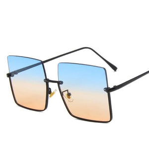 Metal Semi-rimless Sunglasses - Fashionsarah.com