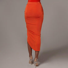 Load image into Gallery viewer, Ruched pencil midi skirts - Fashionsarah.com