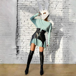 Leather Corset Skirt - Fashionsarah.com