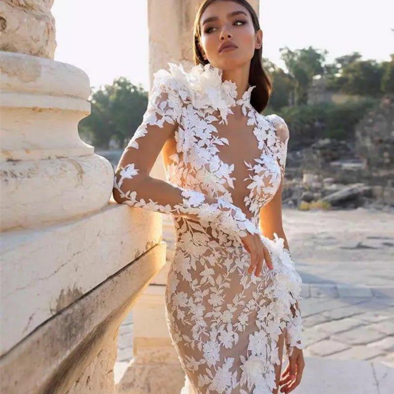 Arabia Illusion Lace Wedding Dress