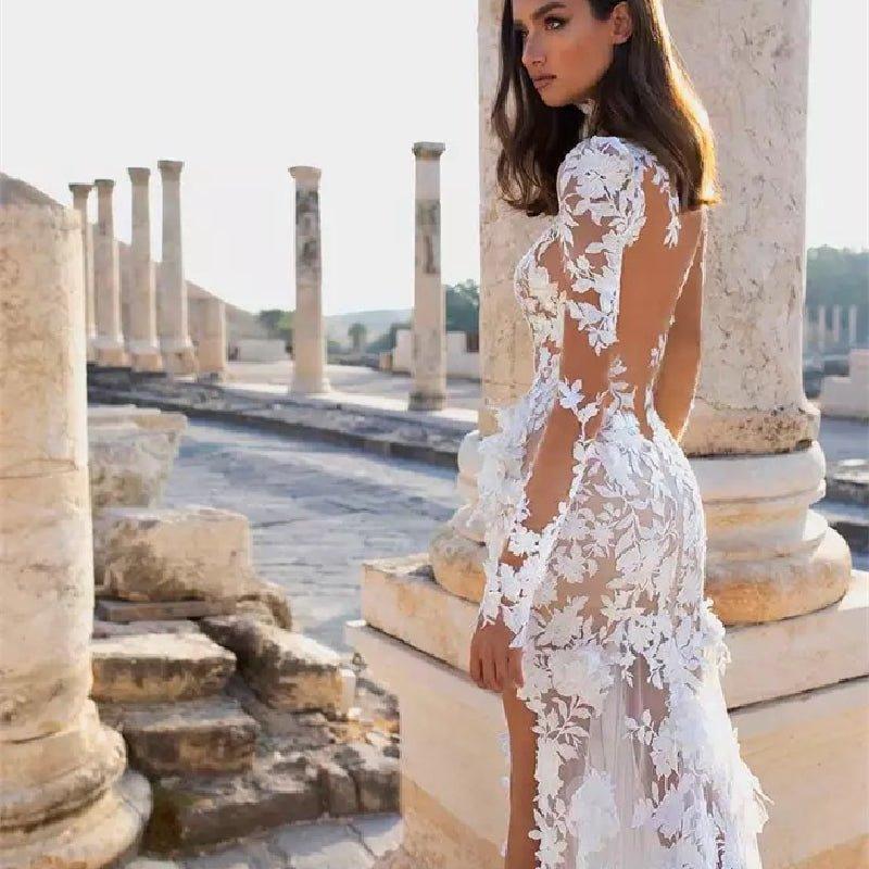 Fashionsarah.com Arabia Illusion Lace Wedding Dress