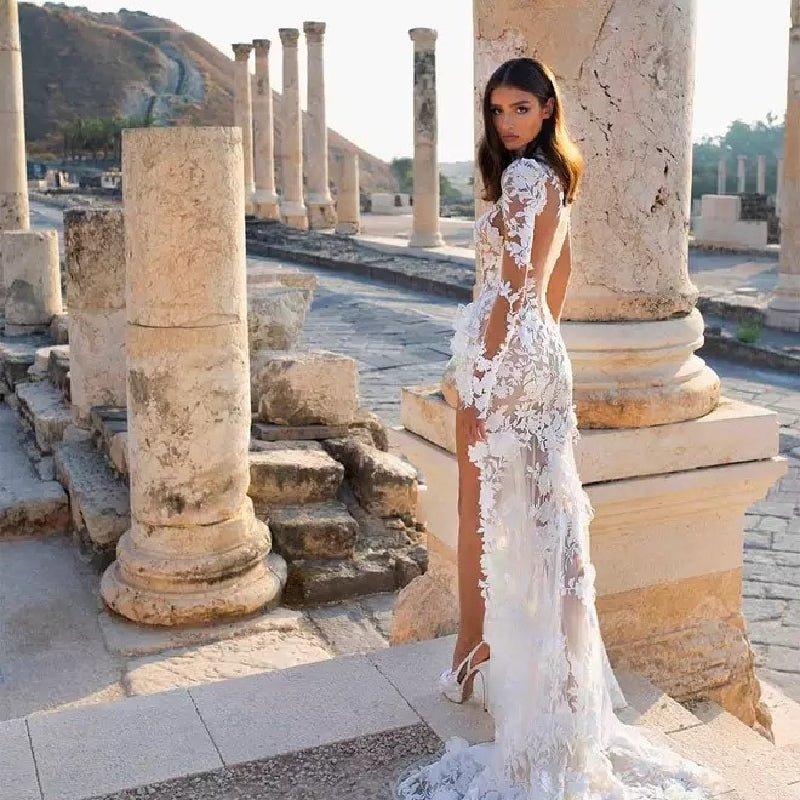 Fashionsarah.com Arabia Illusion Lace Wedding Dress