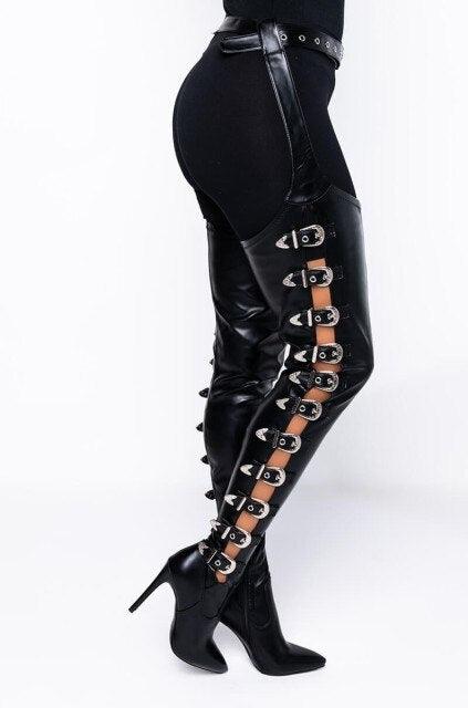 Fashionsarah.com Leather Over Knee Boots