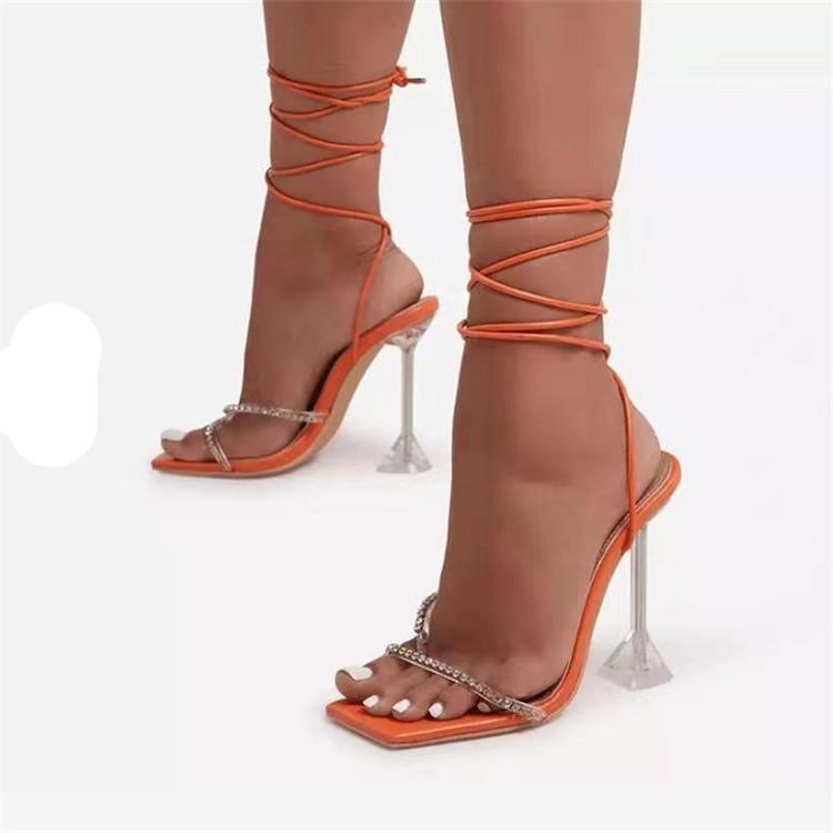 Cross-Tied Summer Toe Heels | Fashionsarah.com