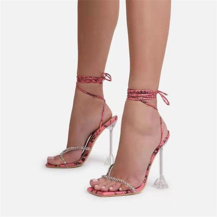 Cross-Tied Summer Toe Heels | Fashionsarah.com