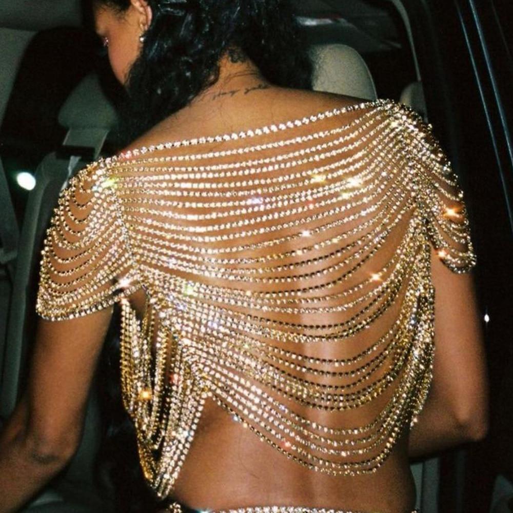 Rhinestone Chest Shoulder | Fashionsarah.com