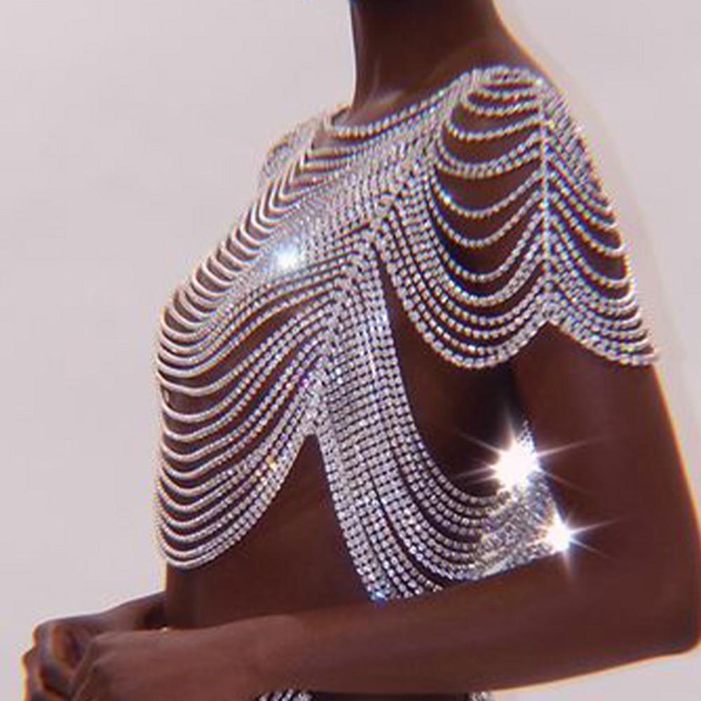 Rhinestone Chest Shoulder – Fashionsarah.com