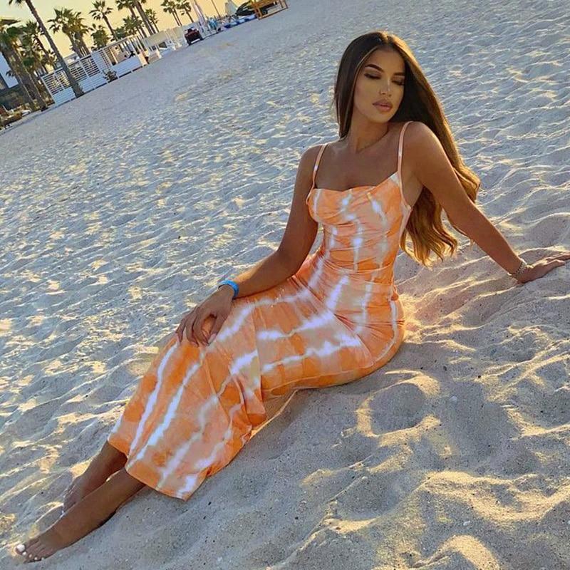 Orange Pencil Sundress | Fashionsarah.com