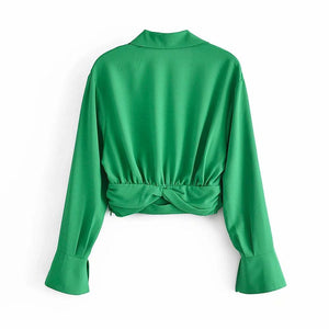 Elegant Green Shirt - Fashionsarah.com