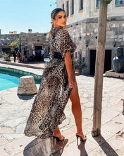 Load image into Gallery viewer, Loose Leopard Beach Dress - Fashionsarah.com