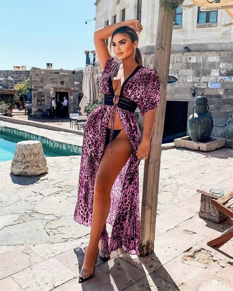 Loose Leopard Beach Dress | Fashionsarah.com