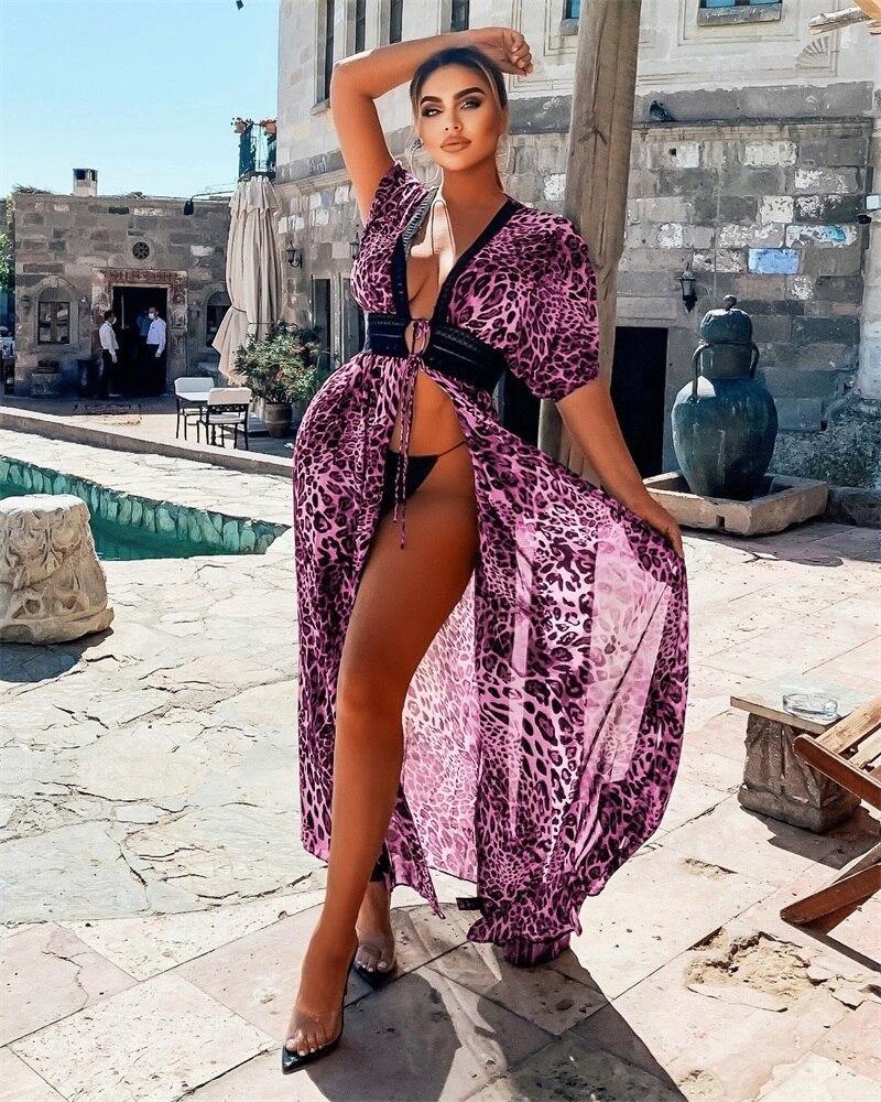 Loose Leopard Beach Dress | Fashionsarah.com