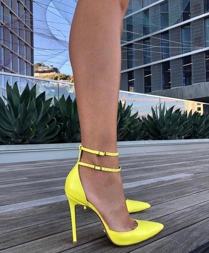 Belt Buckle Mid-heels | Fashionsarah.com