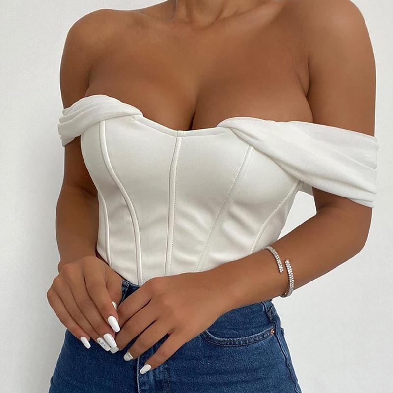 Corset Off Shoulder Top | Fashionsarah.com