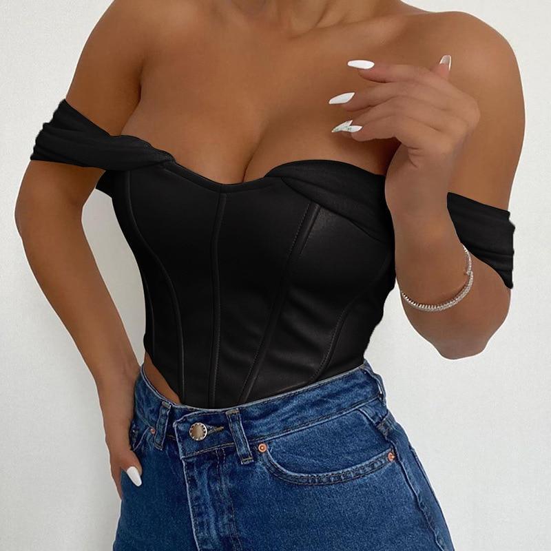 Corset Off Shoulder Top | Fashionsarah.com