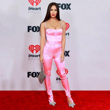 Load image into Gallery viewer, Pink Satin Jumpsuit - Fashionsarah.com