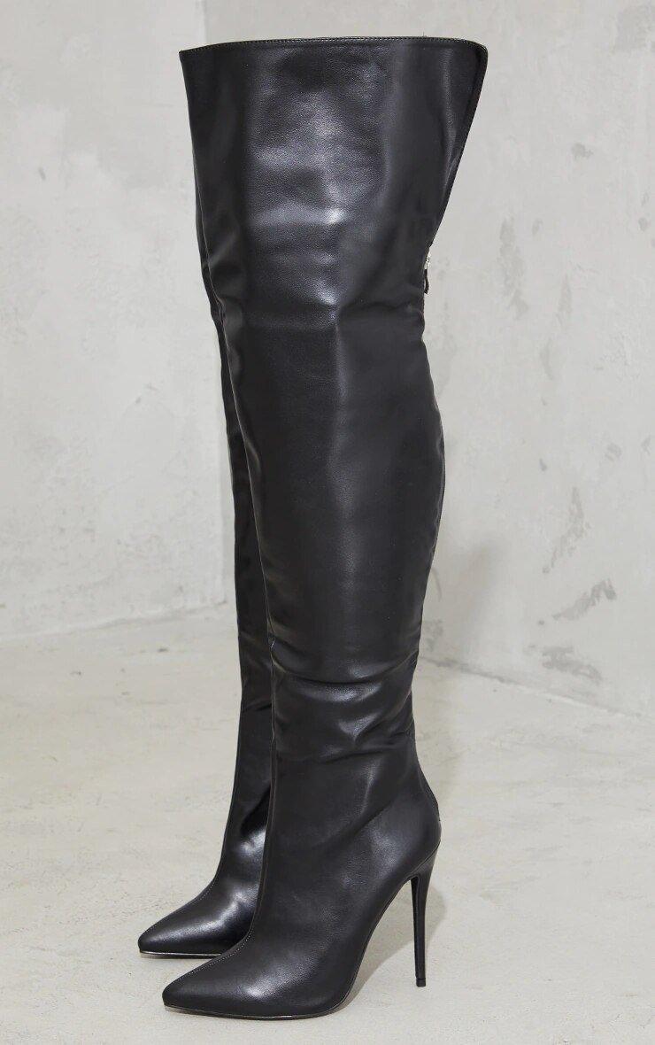 High Loose Leather Boots | Fashionsarah.com