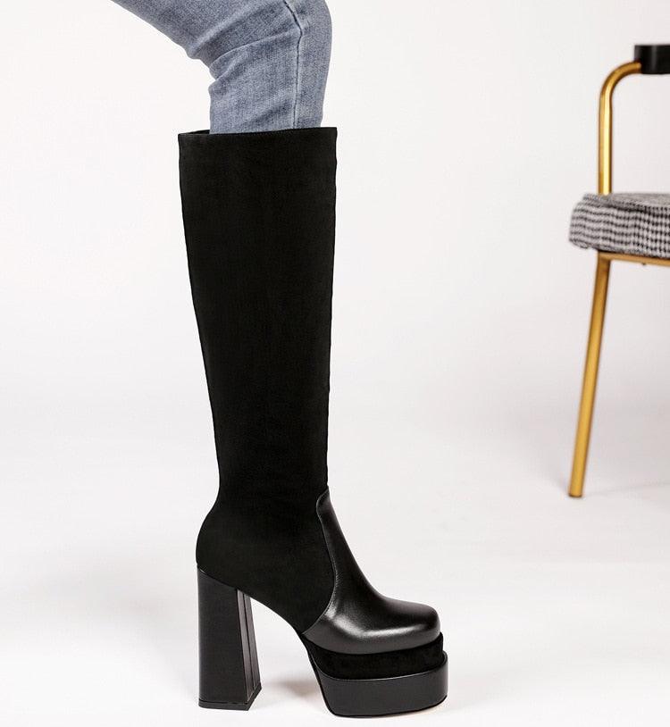 Geometric Long Boots | Fashionsarah.com