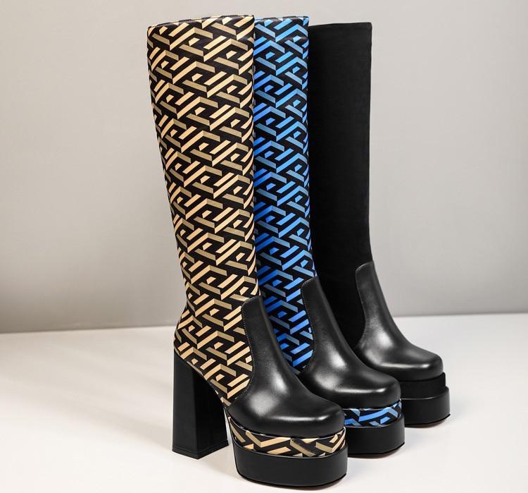 Geometric Long Boots | Fashionsarah.com