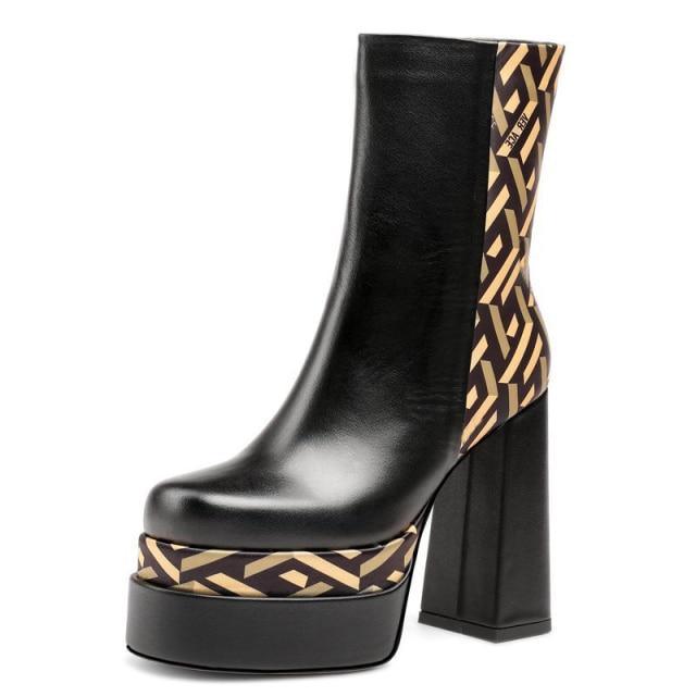 Geometric Ankle Boots | Fashionsarah.com