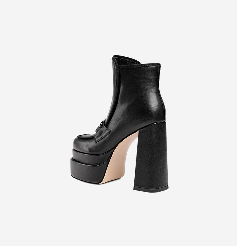 Fashionsarah.com Thick Platform Leather Boots