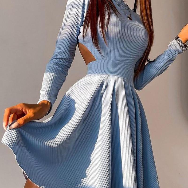 Fashionsarah.com Knitted Pleated Dress