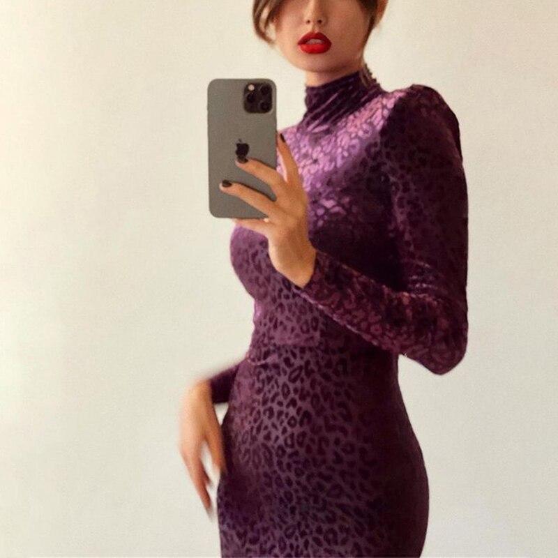 Fashionsarah.com Purple Elegant Midi Dress
