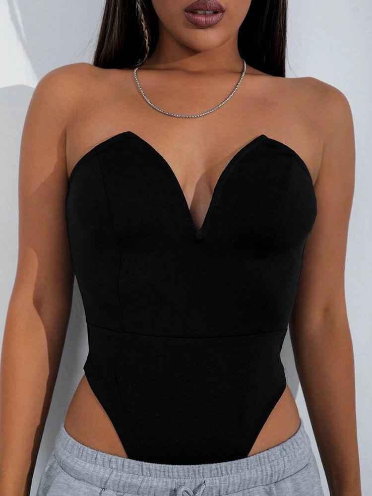 Deep V Bodysuit | Fashionsarah.com