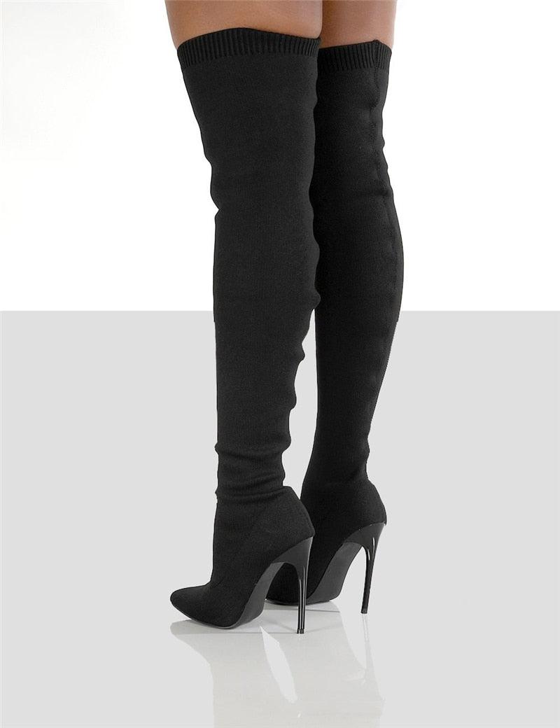 Over the Knee Knitting Boots | Fashionsarah.com