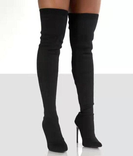 Over the Knee Knitting Boots | Fashionsarah.com