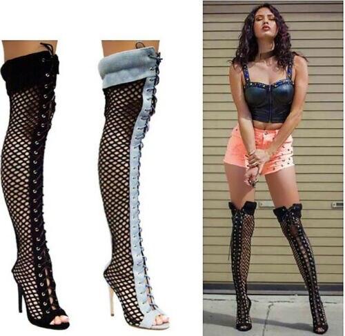 Over The Knee Mesh Boots | Fashionsarah.com