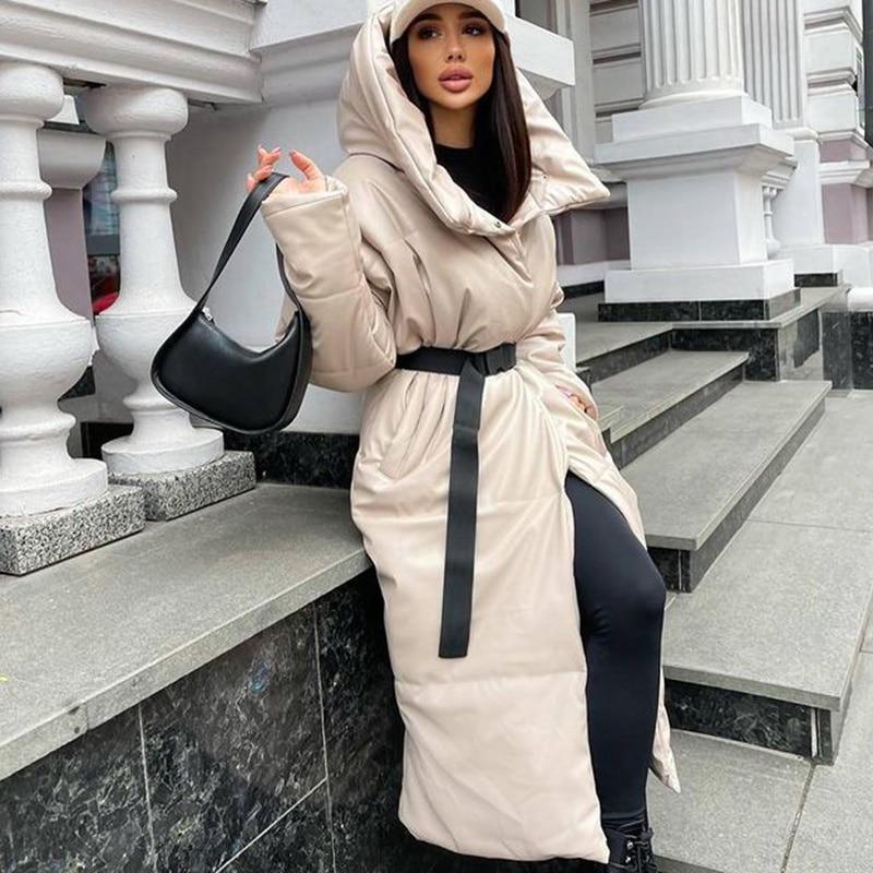 Fashionsarah.com Hooded Long Belt Coats