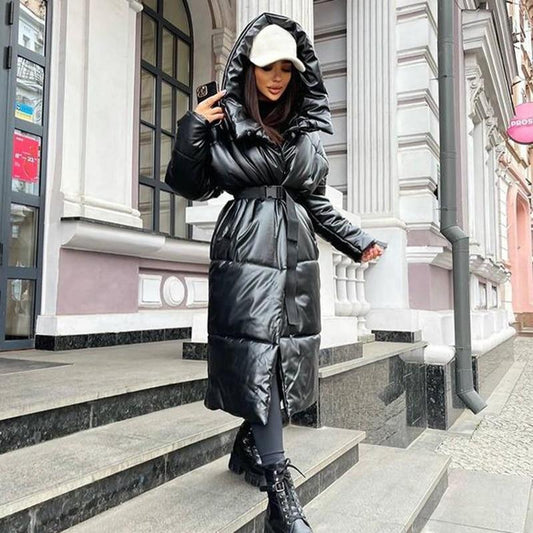 Fashionsarah.com Hooded Long Belt Coats