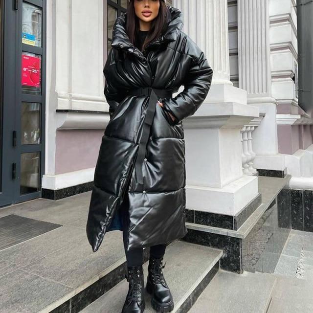 Fashionsarah.com Hooded Long Belt Coats