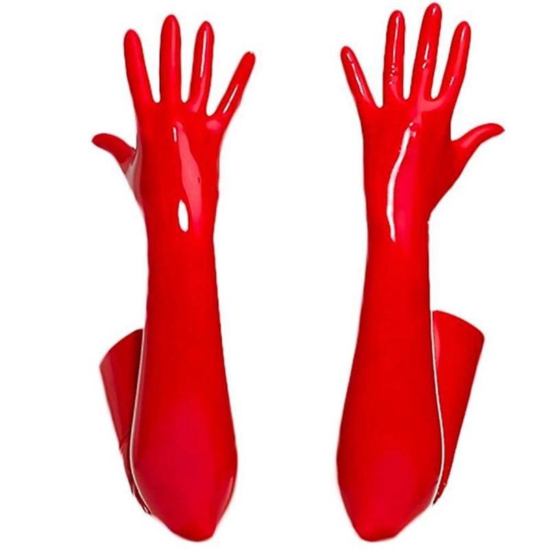Fashionsarah.com Shiny Latex Long Gloves